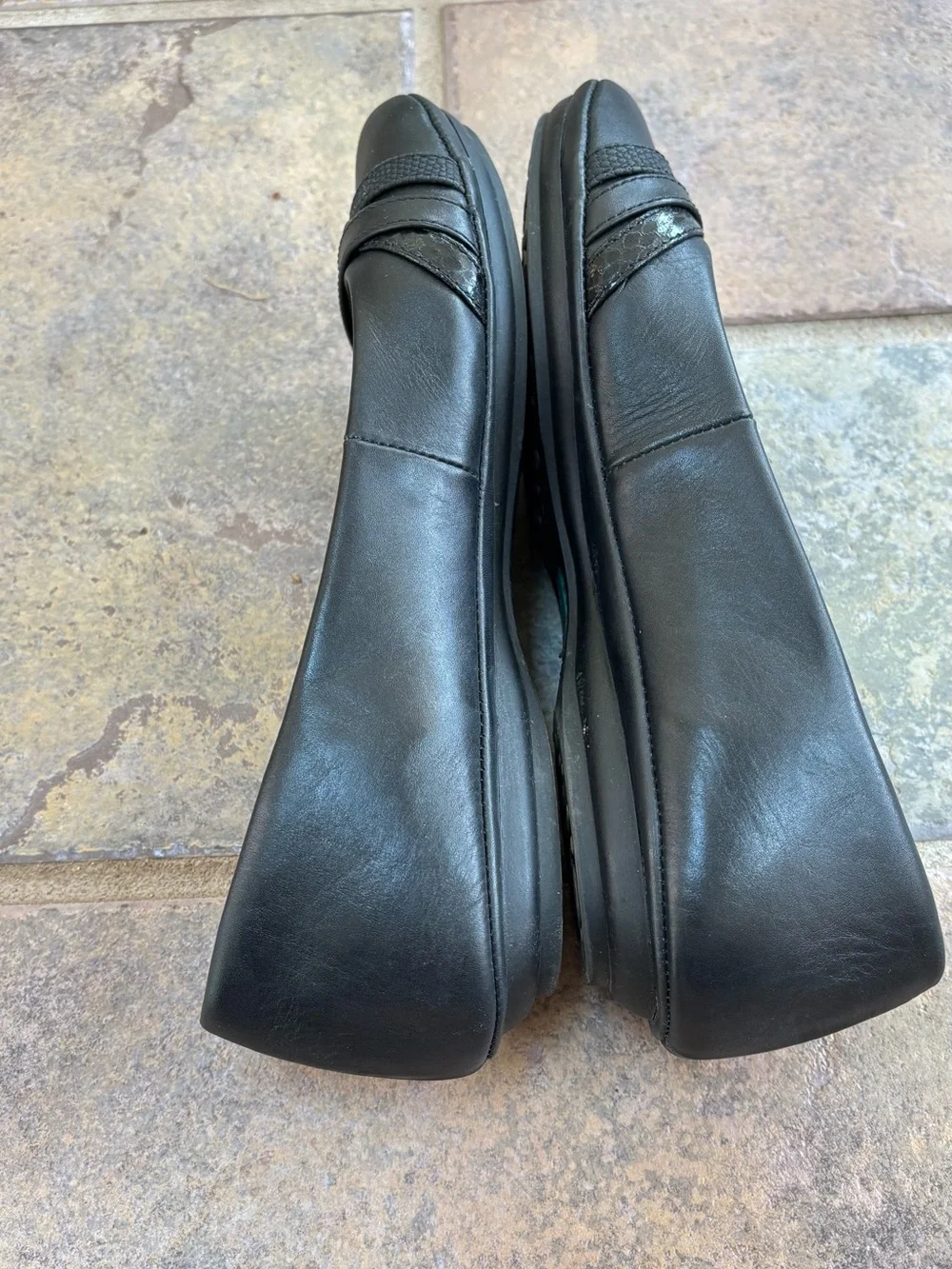 Montana West Black Slip-On Ballet Flats with Silver Accent